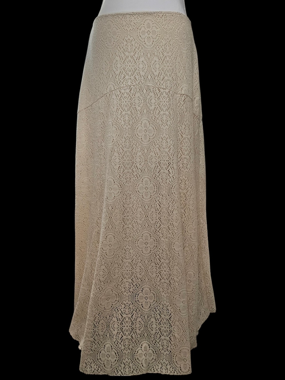 Forever 21 Cream Crochet Maxi Skirt
